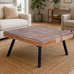 Warm Reclaimed Teak Wood Coffee Table for Your Home