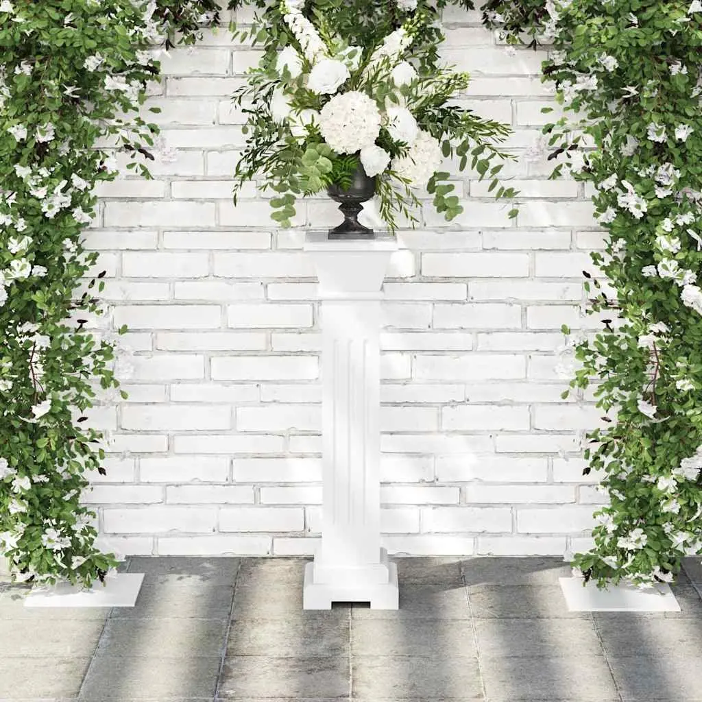 Square Pillar Plant Stand Display Pedestal for Indoor Outdoor White