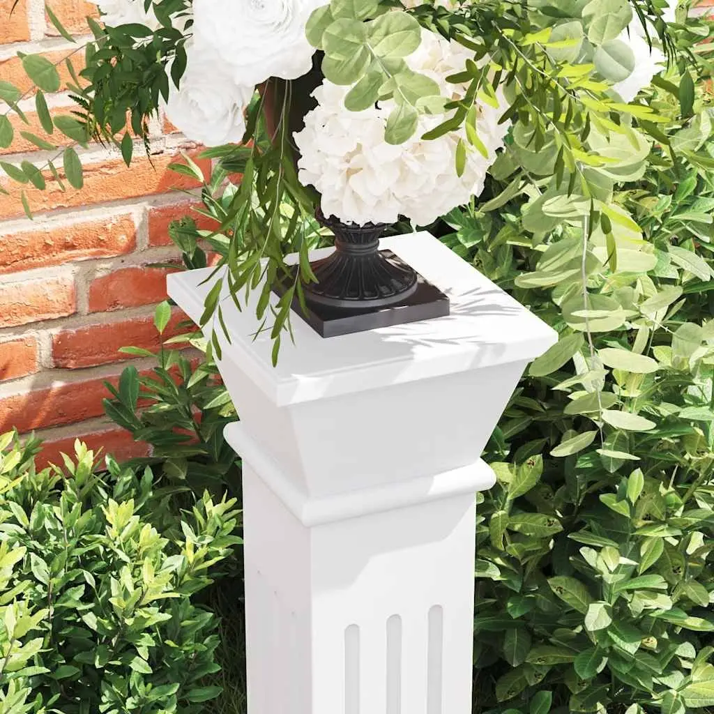 Square Pillar Plant Stand Display Pedestal for Indoor Outdoor White