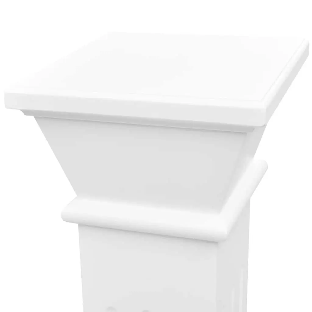 Square Pillar Plant Stand Display Pedestal for Indoor Outdoor White