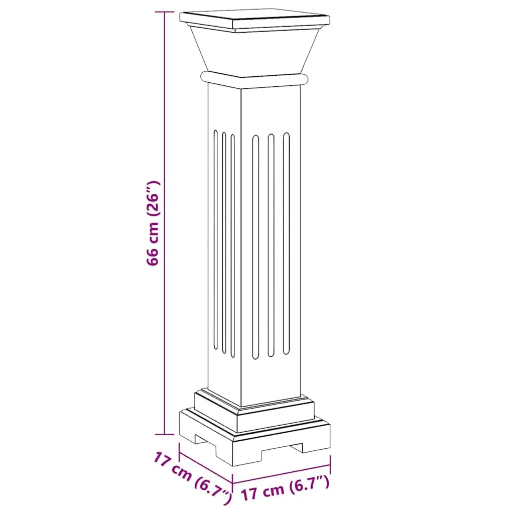 Square Pillar Plant Stand Display Pedestal for Indoor Outdoor White