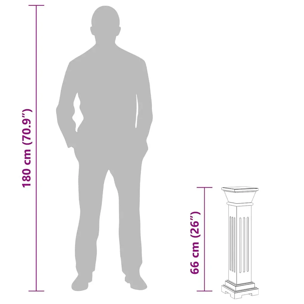 Square Pillar Plant Stand Display Pedestal for Indoor Outdoor White
