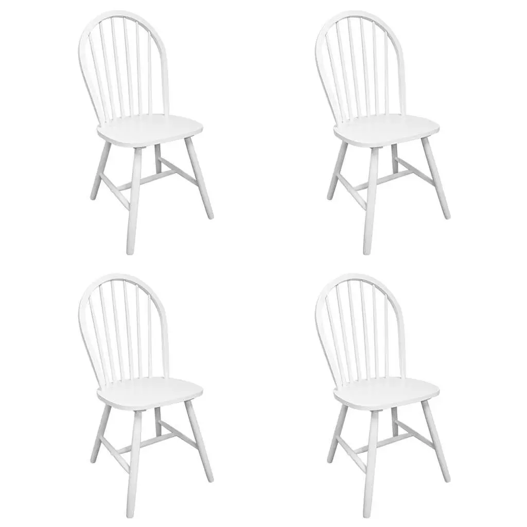 4-Piece White Dining Chair Set