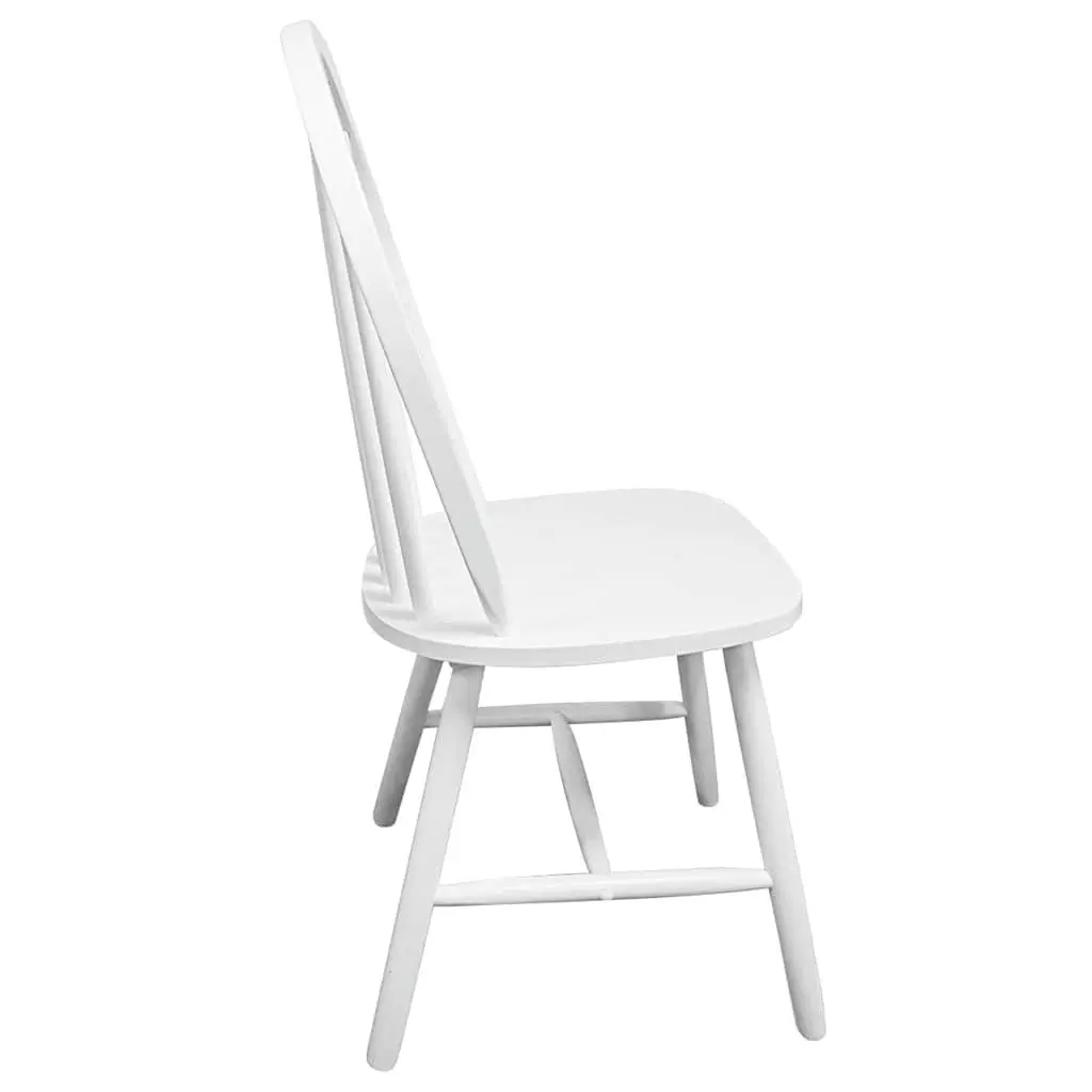 4-Piece White Dining Chair Set