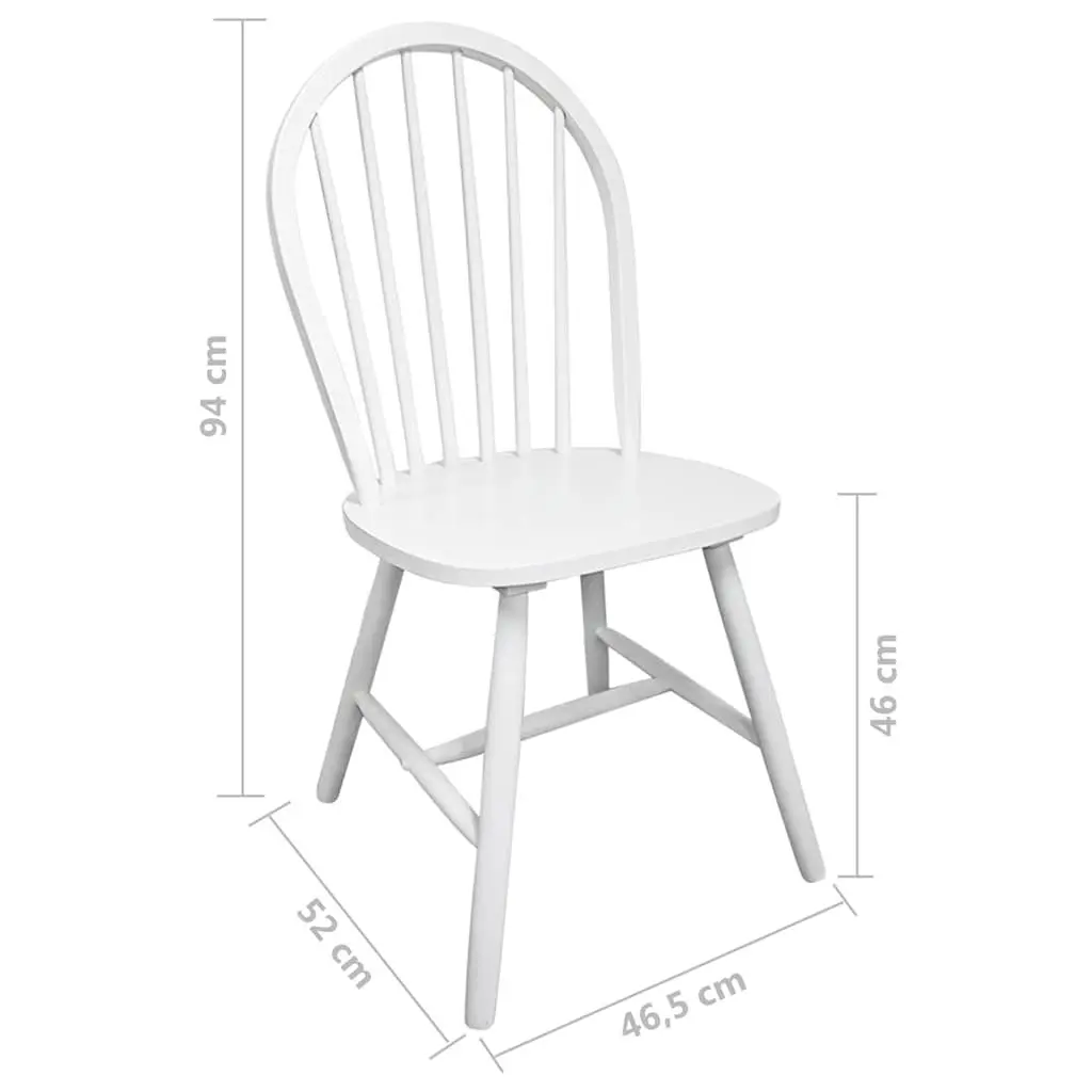 4-Piece White Dining Chair Set
