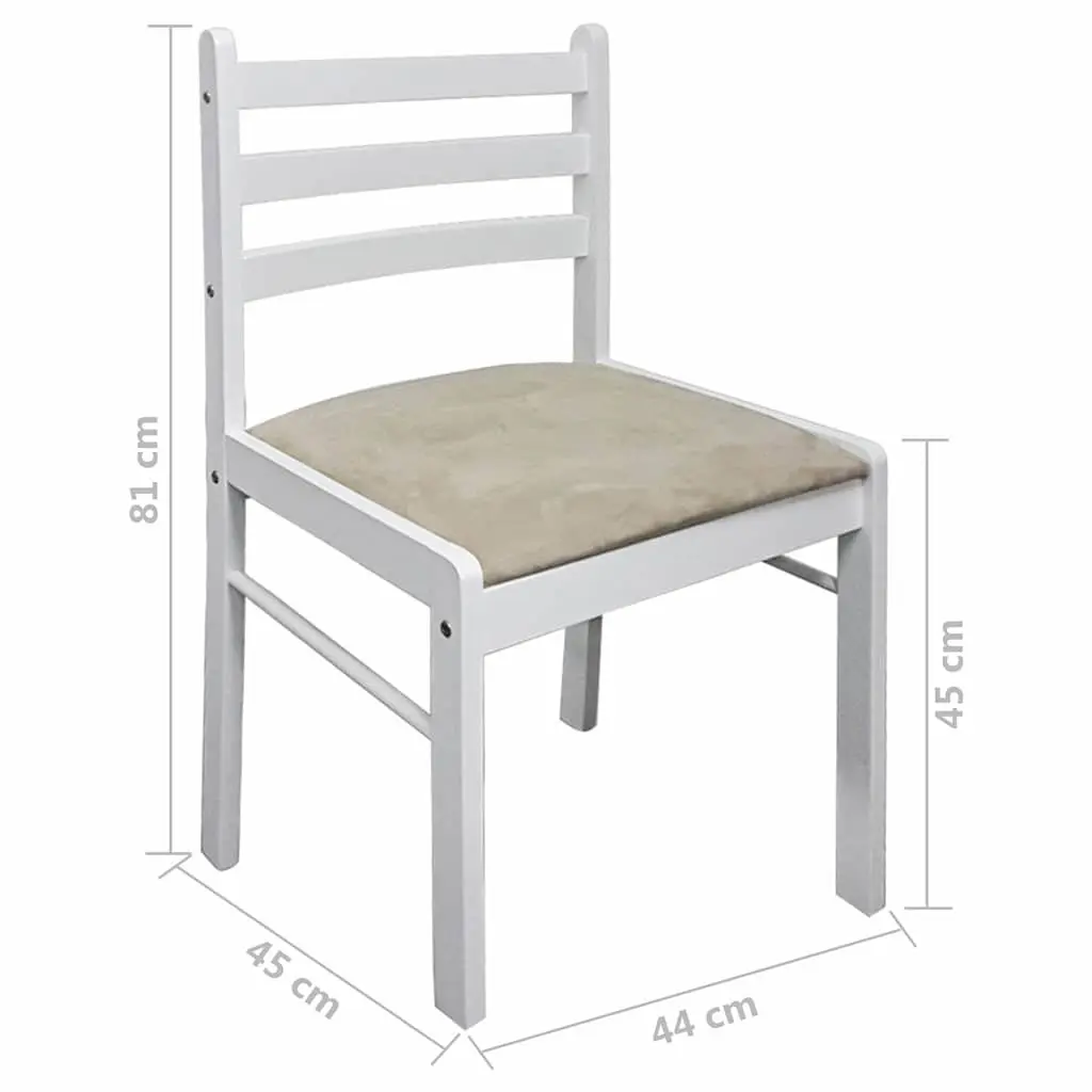 Dining Chairs Set of 4 in White
