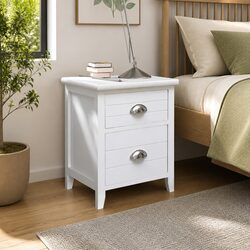 Reliable White Nightstands with Drawers for Storage