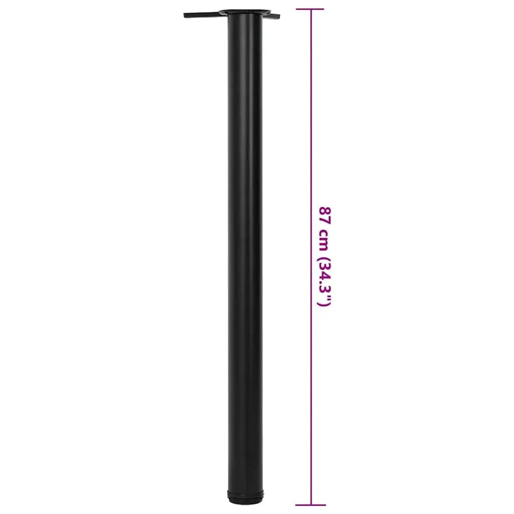 Table Legs Height Adjustable Screw Feet Set of 4 Black 870mm Replacement