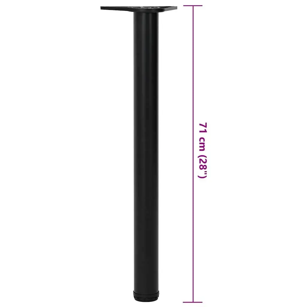 Table Legs Adjustable Set 4 pcs Black 710 mm Replacement Furniture Support