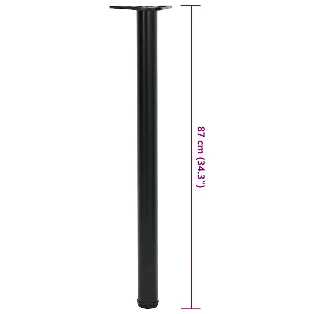 Table Legs Adjustable Replacement 870mm Black Set 4 Pieces
