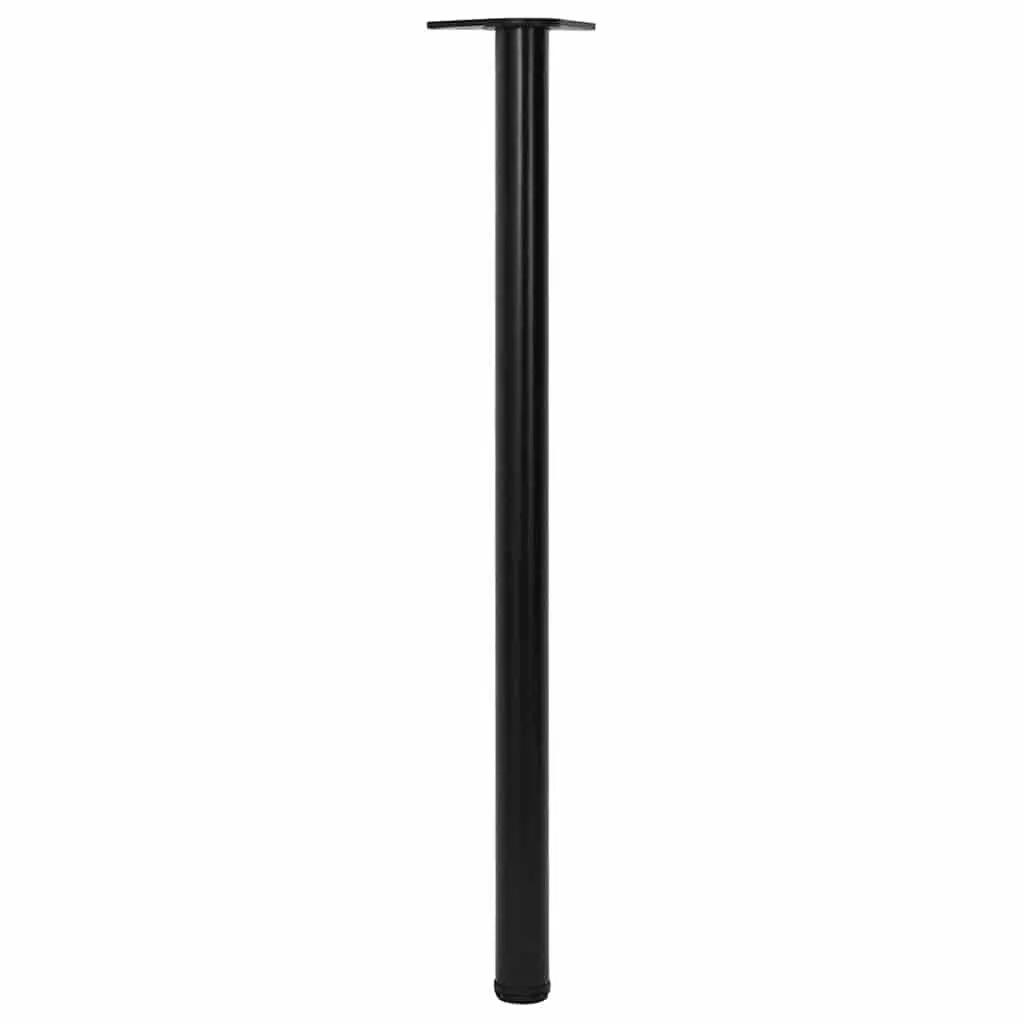 Table Legs Adjustable Black 1100mm Set 4 Pieces