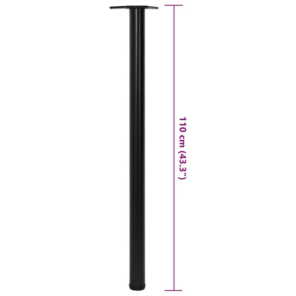 Table Legs Adjustable Black 1100mm Set 4 Pieces