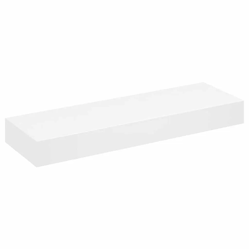 White Wall Shelf with Drawer Storage