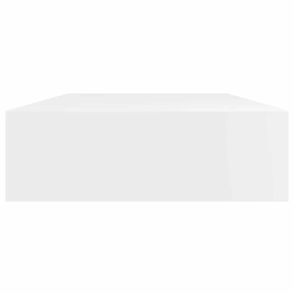 White Wall Shelf with Drawer Storage
