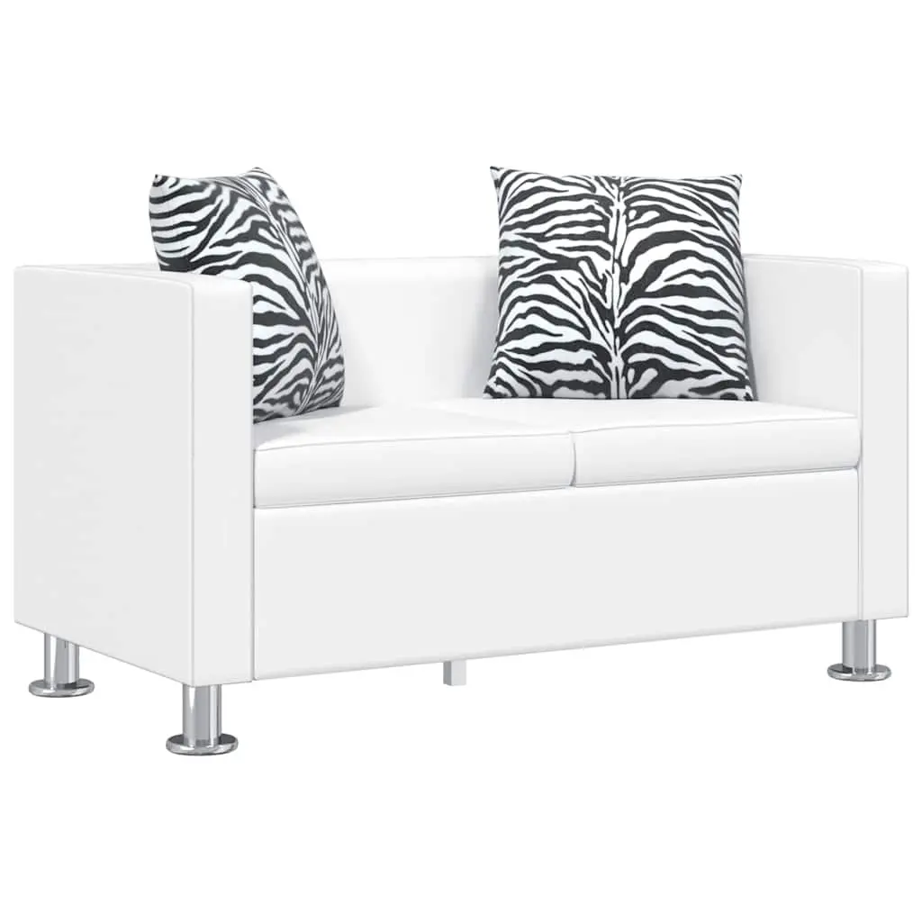 White 2-Seater Sofa with Comfort and Style