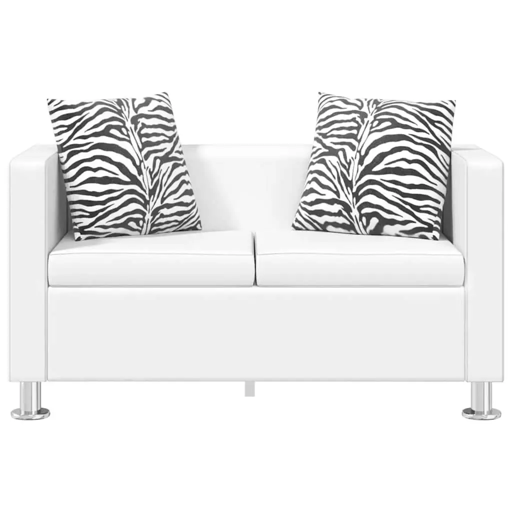 White 2-Seater Sofa with Comfort and Style