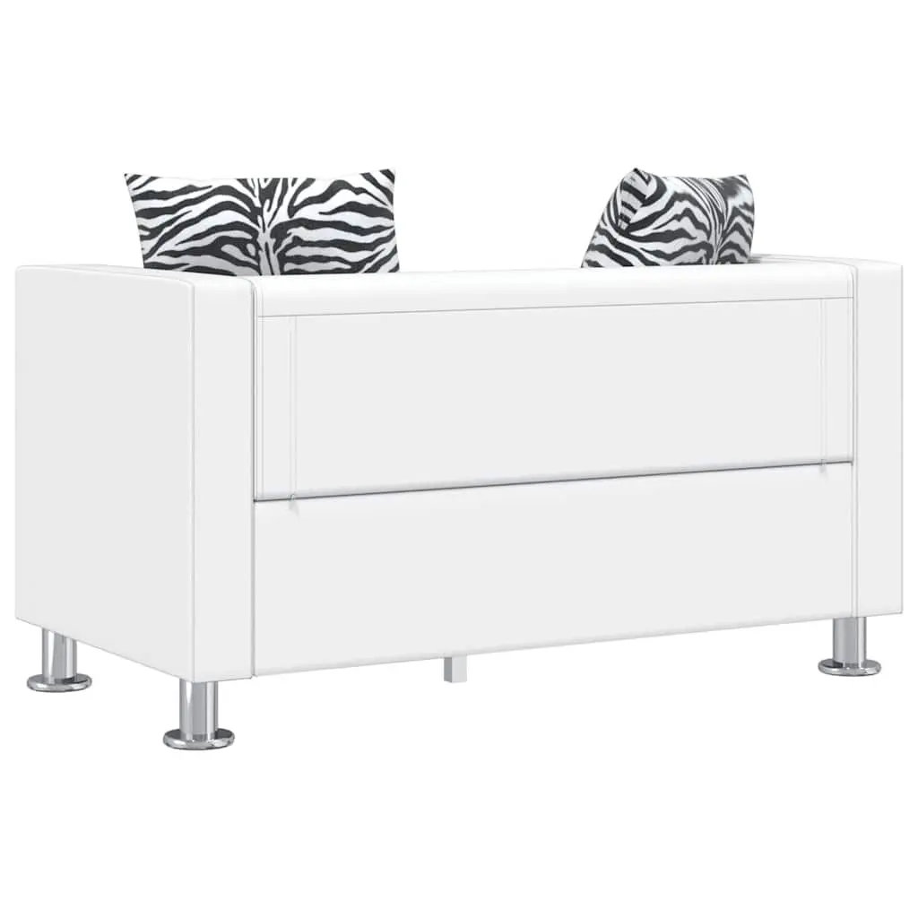 White 2-Seater Sofa with Comfort and Style
