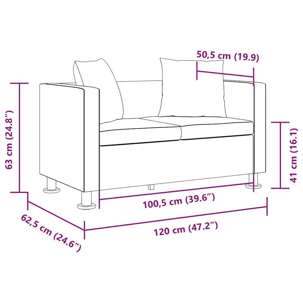 White 2-Seater Sofa with Comfort and Style