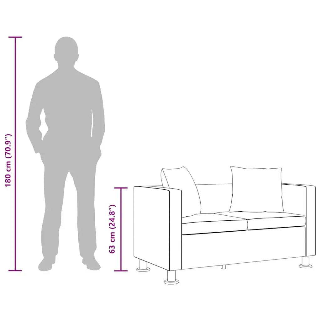 White 2-Seater Sofa with Comfort and Style