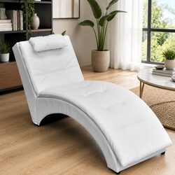 White Faux Leather Chaise Longue: Comfort and Value