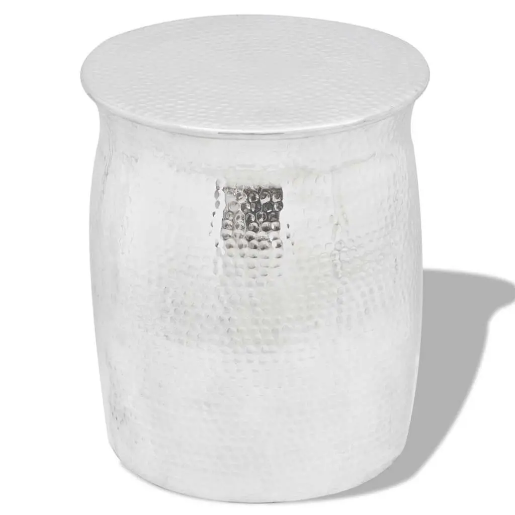 Hammered Aluminium Accent Table