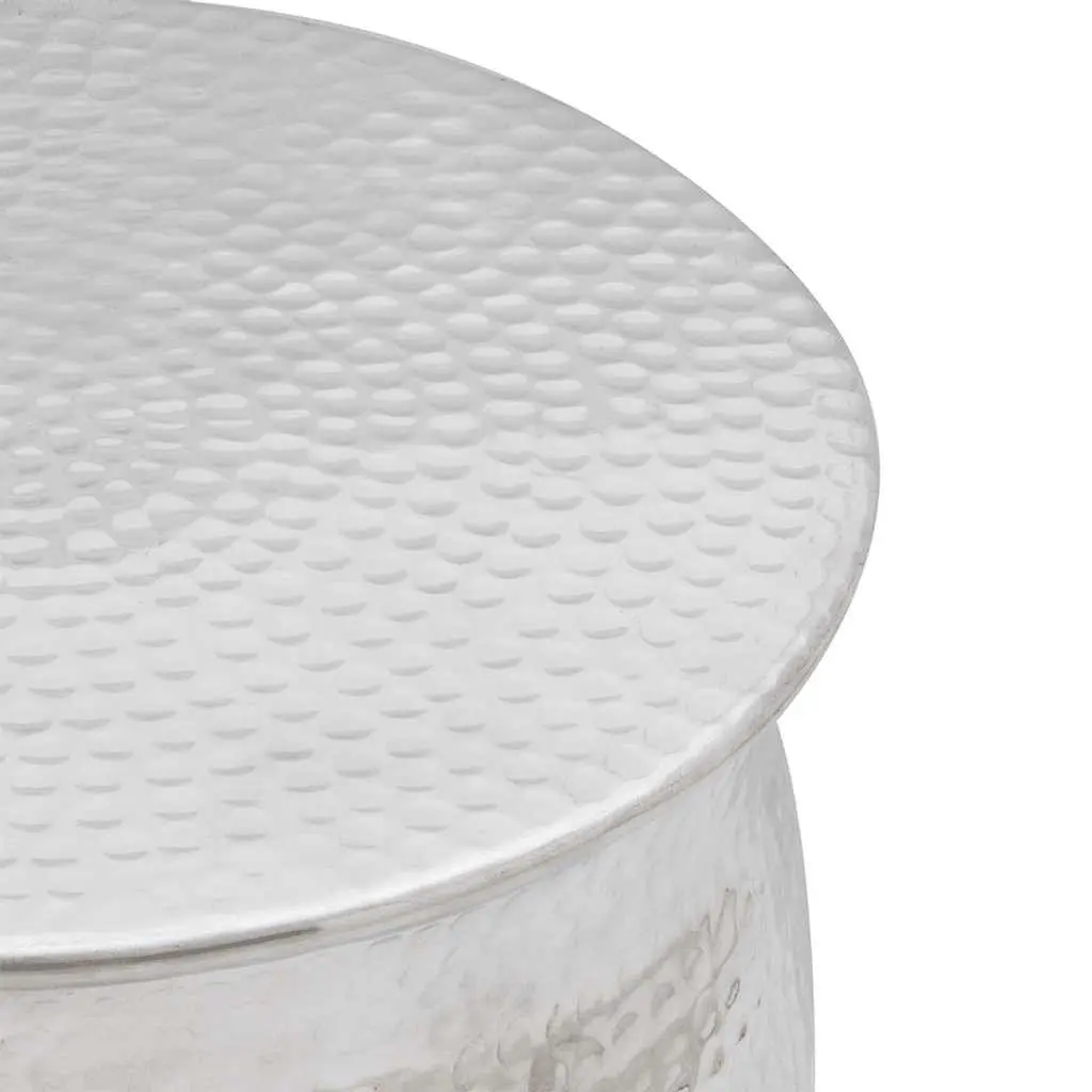Hammered Aluminium Accent Table