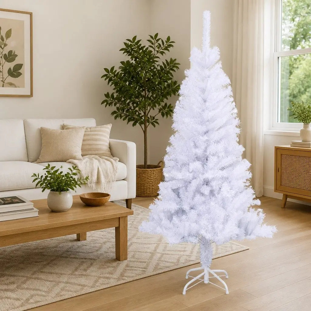 Artificial Christmas Tree Indoor Outdoor 150cm White