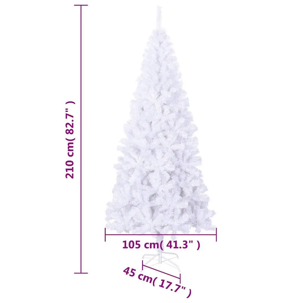 Artificial Christmas Tree Indoor 210cm White