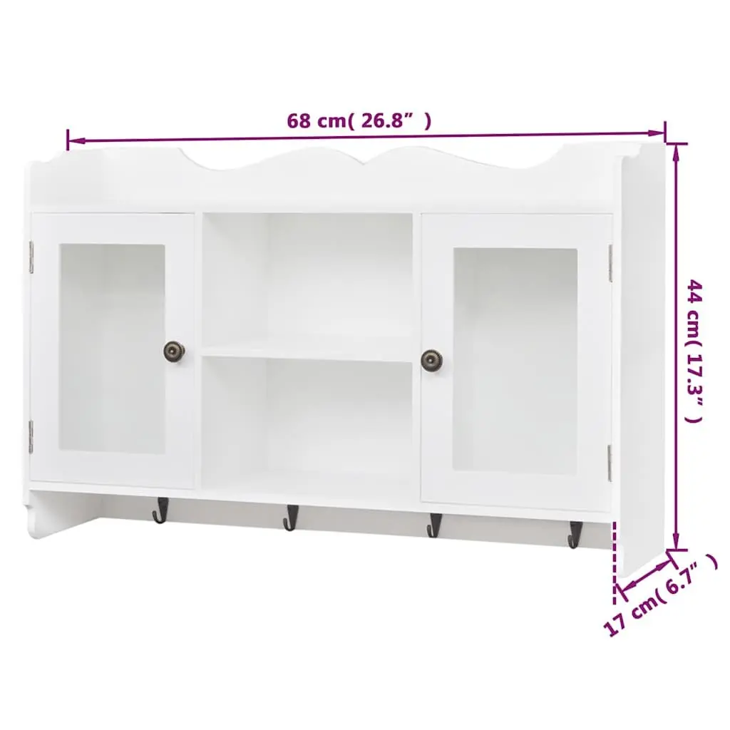White MDF Display Cabinet