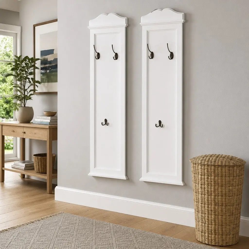 White Baroque Coat Racks for Home Organization