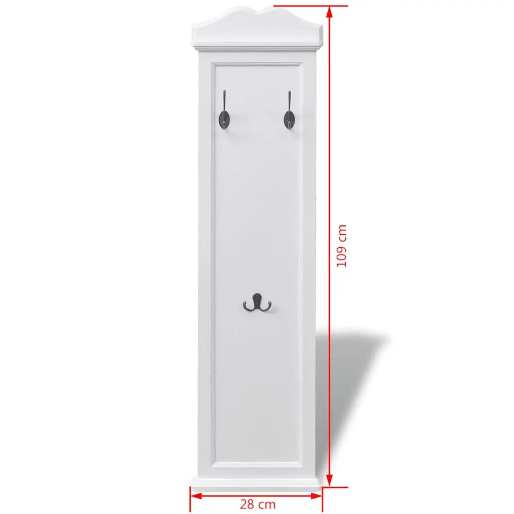 Coat Racks Baroque Style Organising 2 Pieces White Steel Hooks Home Decor