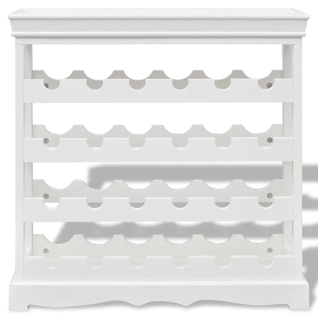 Wine Cabinet Storage Rack 24 Bottle Holder Organiser White