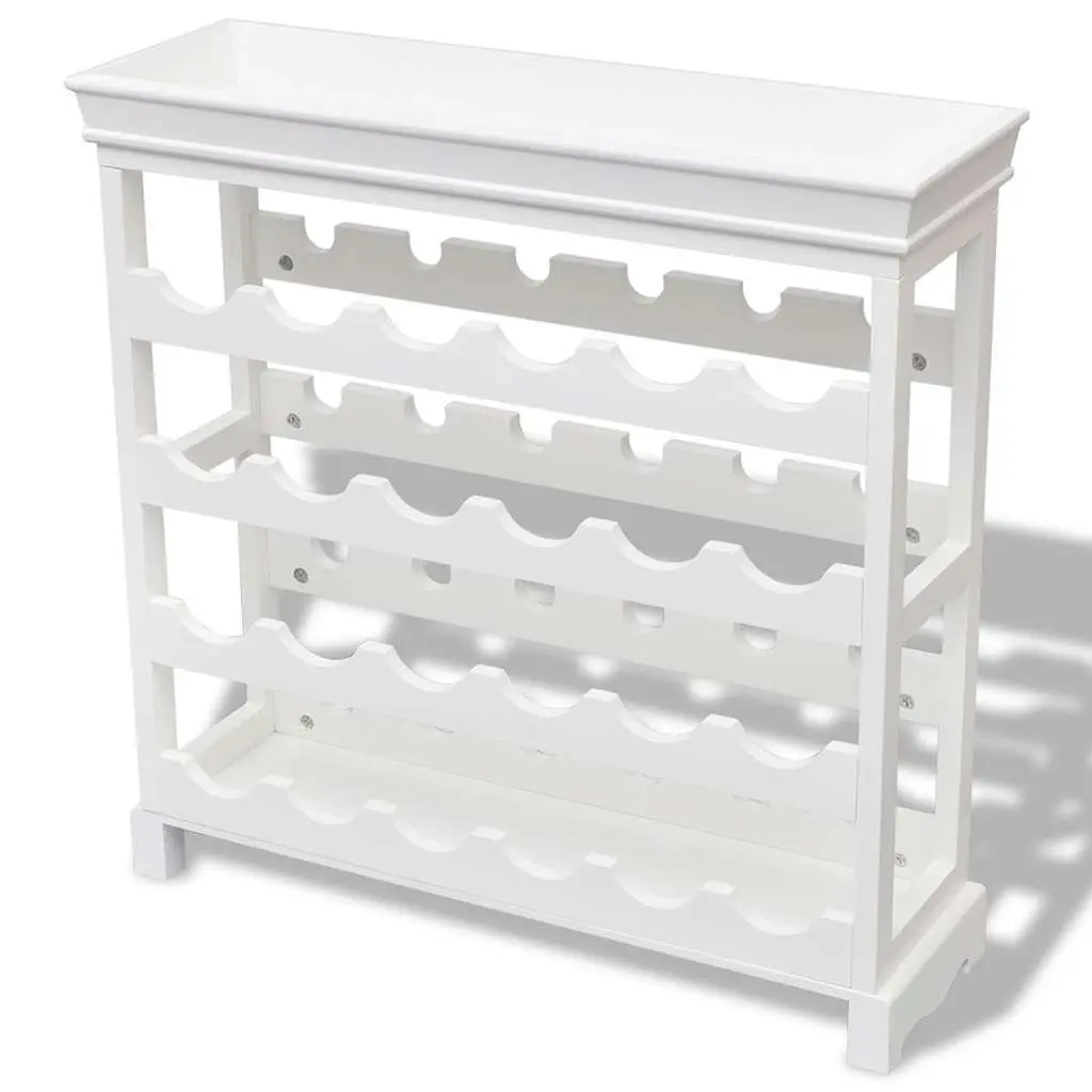 Wine Cabinet Storage Rack 24 Bottle Holder Organiser White
