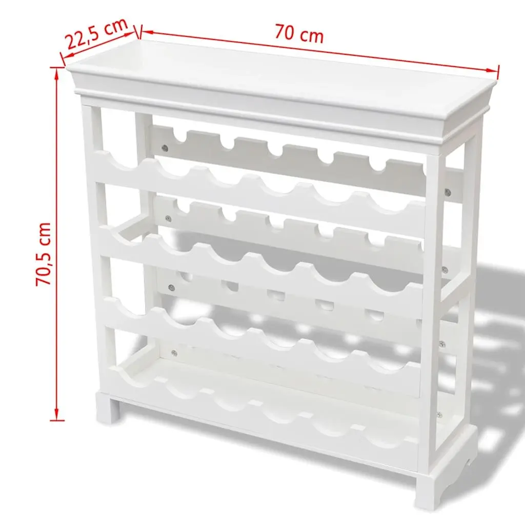 Wine Cabinet Storage Rack 24 Bottle Holder Organiser White