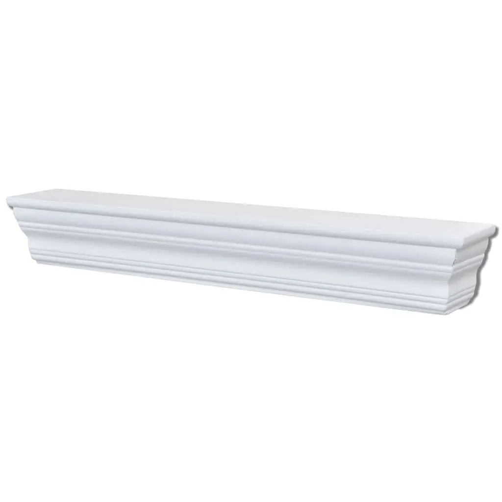 Wall Shelves White Baroque Style Floating Storage Bedroom Living Room Decor 2 Piece