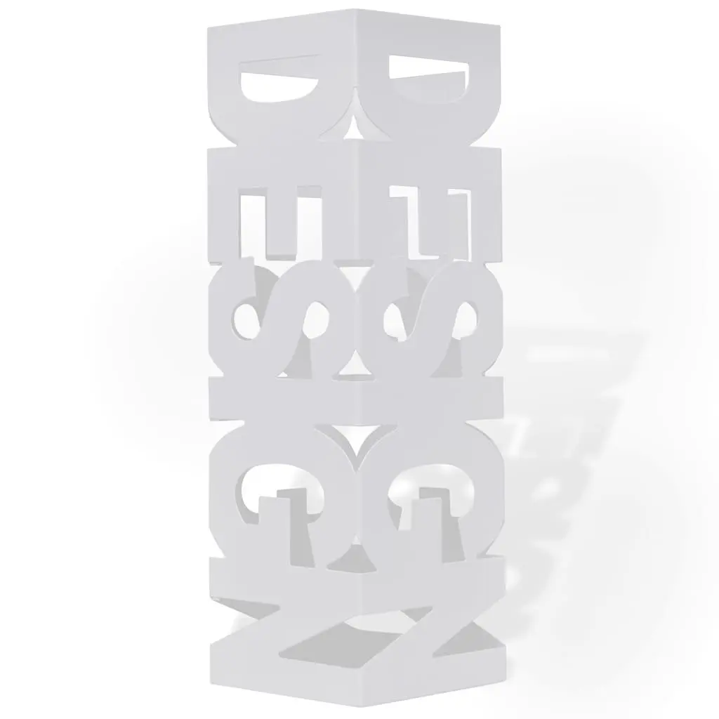 Umbrella Stand Storage Holder for Umbrellas Walking Sticks Trekking Poles 48.5cm White Steel