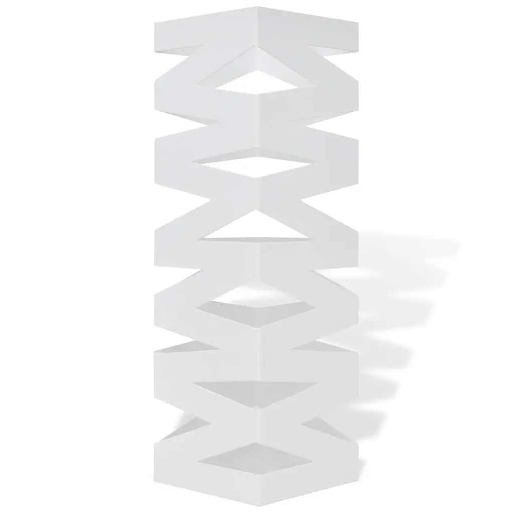 Umbrella Stand Storage Holder for Umbrellas Walking Sticks Trekking Poles 48.5cm White Steel