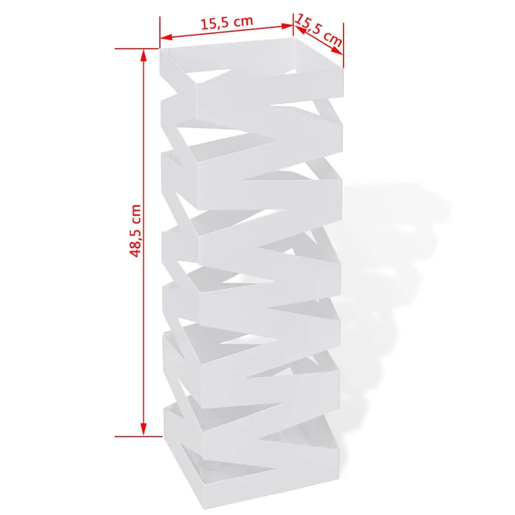Umbrella Stand Storage Holder for Umbrellas Walking Sticks Trekking Poles 48.5cm White Steel