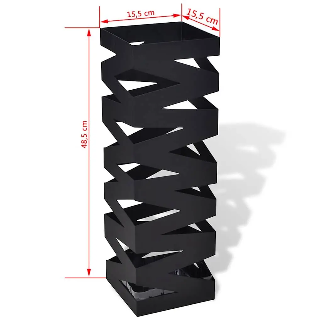 Umbrella Stand Storage Holder for Umbrellas Walking Sticks Trekking Poles 48.5cm Black Steel