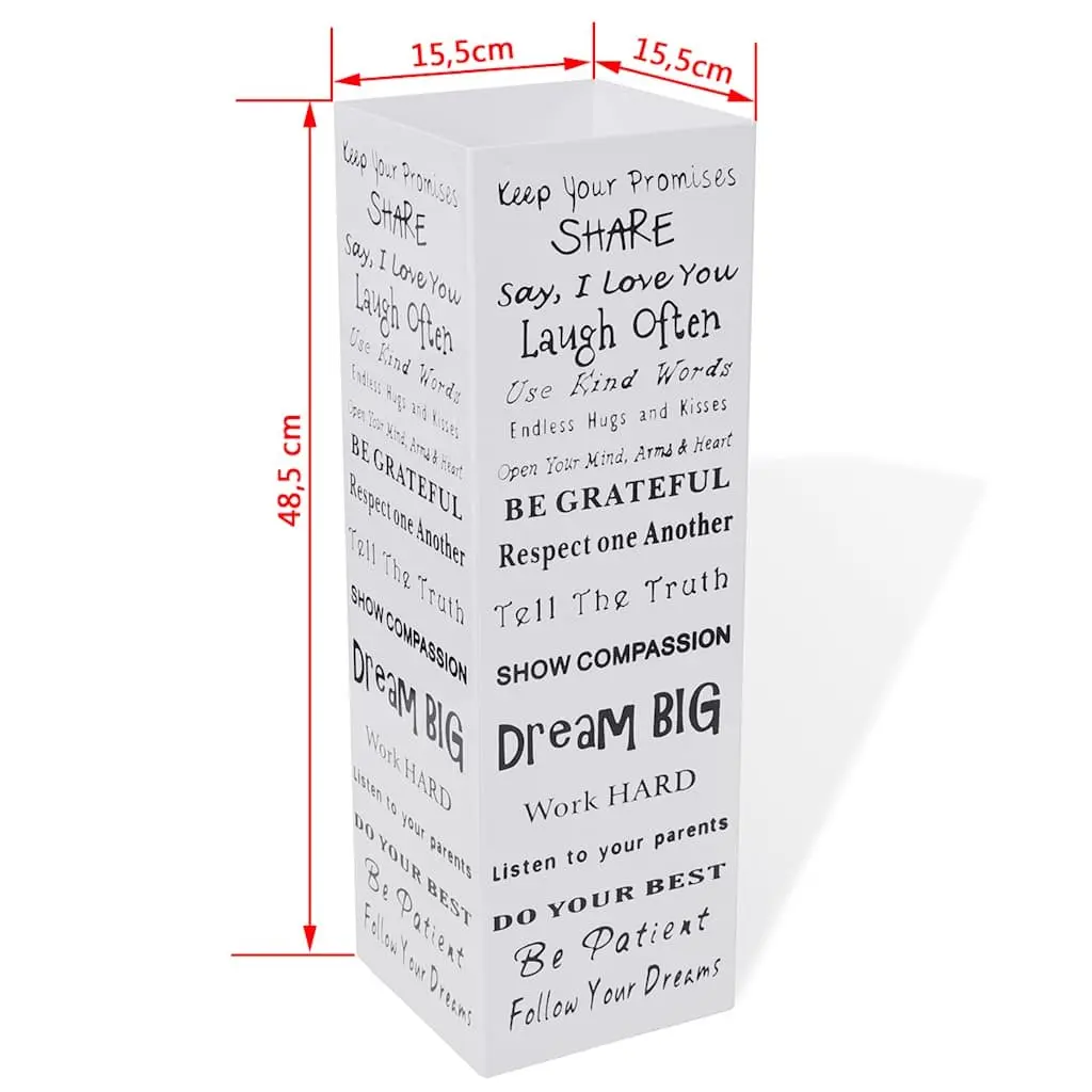 Umbrella Stand Storage Holder 48.5cm White Steel