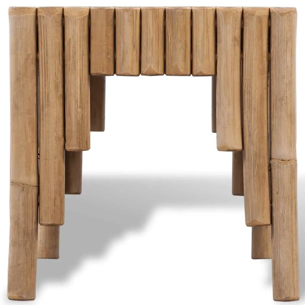 Bamboo Coffee Table Brown Living Room Accent Furniture Modern Design Home Decor