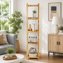 5-Tier Bamboo Shelf: Practical and Stylish Storage