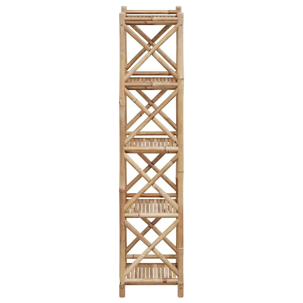 Bamboo Shelf 5-Tier Square Display Storage Brown