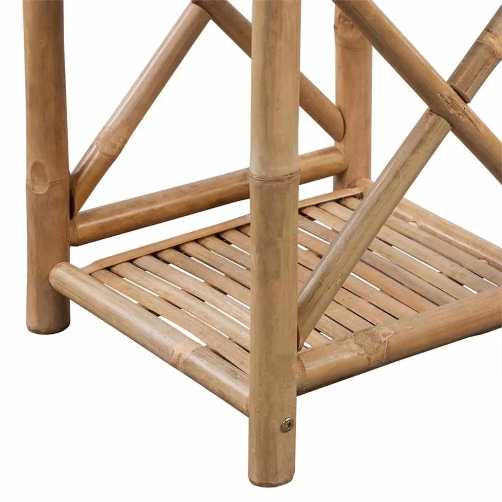 Bamboo Shelf 5-Tier Square Display Storage Brown