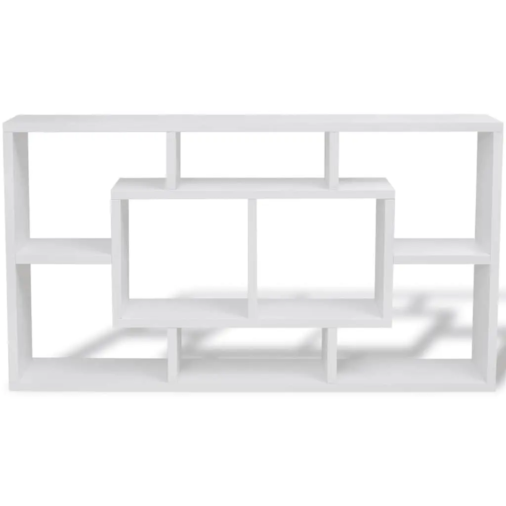Floating Wall Display Shelf 8 Compartments Storage Cube White