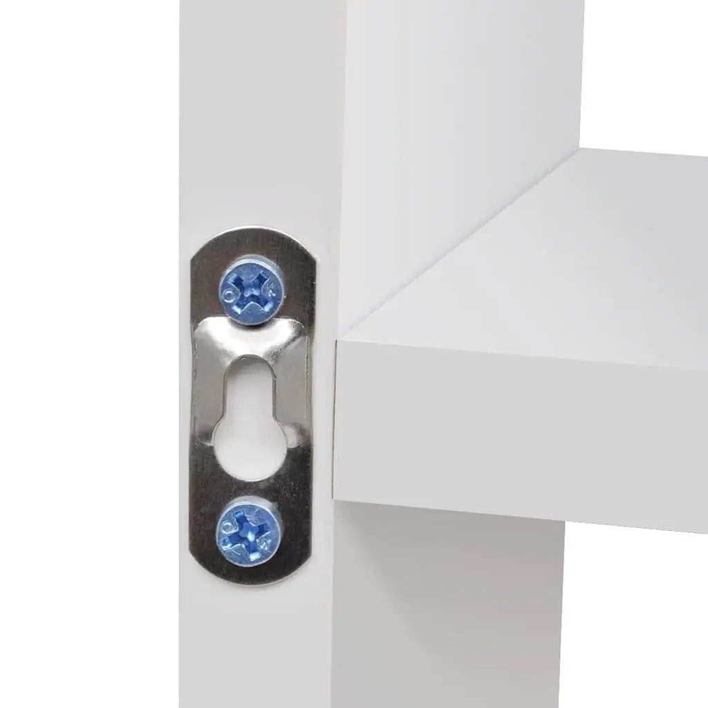 Floating Wall Display Shelf 8 Compartments Storage Cube White