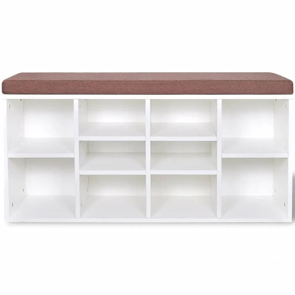 Shoe Storage Bench in White