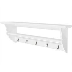 Reliable Baroque Coat Rack with Hooks and Shelf