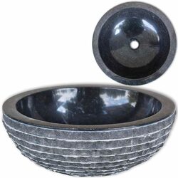 Durable Black Marble Bathroom Basin for Daily Use