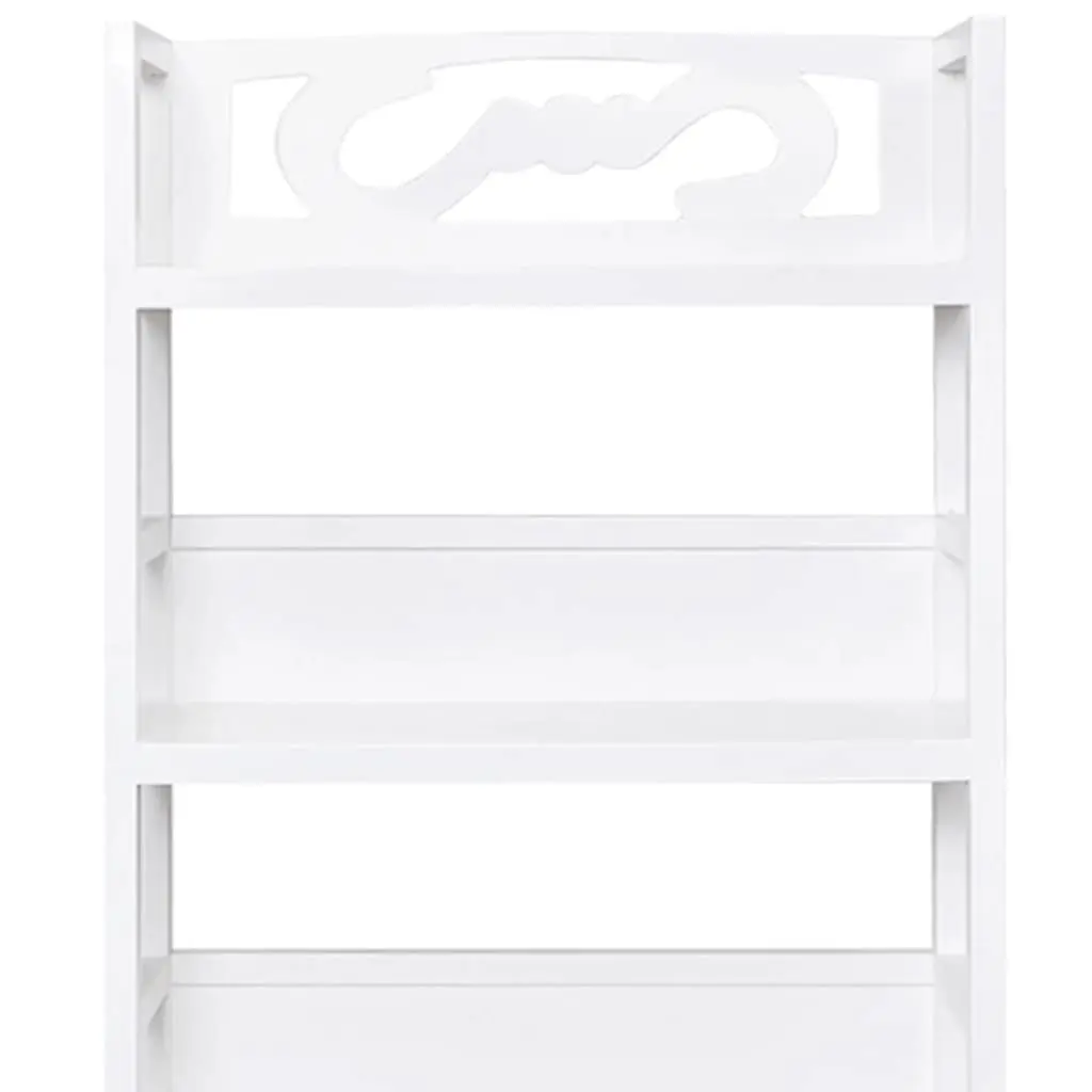 Bathroom Cabinet Storage Cupboard Floor Standing White 46x24x117.5 cm